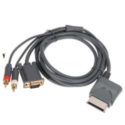 VGA Component Audio Cable Compatible For Xbox 360 HD VGA AV Cable & 2RCA