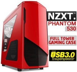 NZXT Phantom 530 Red Steel Atx Full Tower Gaming Computer Case