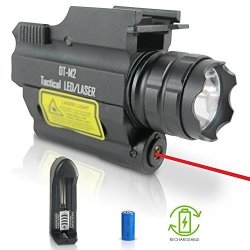 defendtek rechargable tactical led rail mounted gun flashlight DEFENTAC 1750lm Zoomable for Rifle 600 Lumen Rechargeable Pistol Light