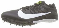 Nike Women's Zoom Rival S 9 Track Spike Black white volt Size 6 M Us