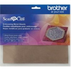 Brother Scanncut Embossing Metal Sheets - Bronze 2 Sheets 200 X 155MM - Use With Embossing Starter Kit