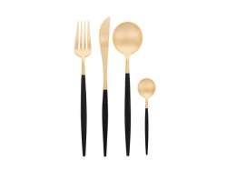 Nicolson Russell Dubai Gold & Black Titanium 16 Piece Cutlery Set