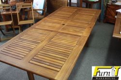 Rectangular Extendable Table 160 210 6-8 Seater - Hardwood - Outdoor