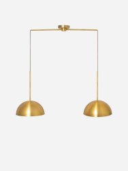 @home Dual Dome Ceiling Pendant Brass