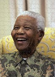 Media Storehouse 252 Piece Puzzle Of Former South African President Nelson Mandela Laughs During An 19523581
