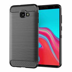 SCL Samsung Galaxy J4 Plus Case Samsung Galaxy J4 PLUS J4 PRIME J4+ Case Exquisite Series-carbon Fiber Design Protective Cover With Anti-scratch And Shock-absorption Technology-gray
