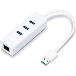 TP-link 3-PORT USB 3.0 Hub Gb Ethernet Adapter