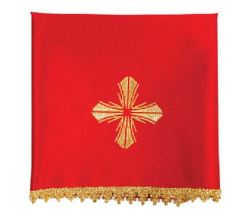 Chalice Veil Set Of 4 Includes All The Liturgical Colours - Ornate Gold Cross
