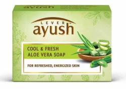 Lever Ayush Cool & Fresh Aloe Vera Soap 4 Pack 100G 3.5 Oz Each