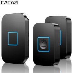 Cacazi A88 Wireless Waterproof Doorbell LED Light 300M Remote 2 Button