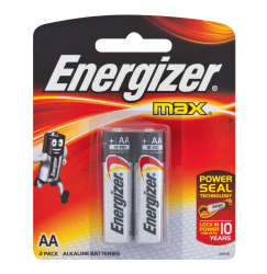 Energizer 2 Pack Max Alkaline AA Batteries