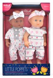 Little Poppets Twin Dolls Set 25CM 10