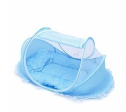 Portable Baby Bed With Mosquito Net - Blue