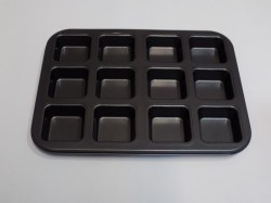 Metallic Non-stick 12 Square-cup Muffin Pan