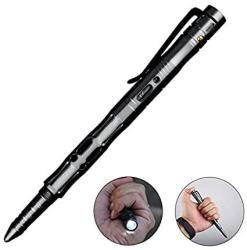 Y.t. Chic Tactical Pen For Self-defense + LED Tactical Flashlight Glass Breaker Multi-tool For Everyday Carry Edc Survival Gear Gift Boxed Black