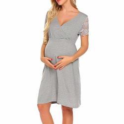Maternity Clothes Summer Sundress Pregnancy Dress Maternity Dresses Women Dress Size:xl Gray