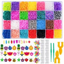 11900+ Rubber Bands For Bracelet Making Kit, 28 Colors Loom Bands