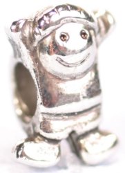 Bead In Silver Plated Happy Boy