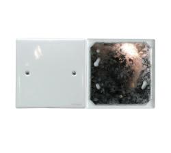 Alphacell Switch Blank Cover 4X4-STEEL White
