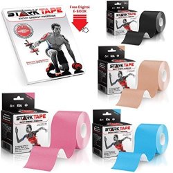 Starktape Kinesiology Tape For Athletes. Knee Taping Therapeutic Tape For Sport Injury Shoulder Wrist Muscle. Sticky Waterproof Latex Free Adhesive. Uncut 2 In X16.4
