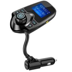 Nulaxy Wireless In-car Bluetooth Fm Transmitter Radio Adapter Car Kit W 1.44 Inch Display Supports Tf sd Card And USB Car Charger For All Smartphones