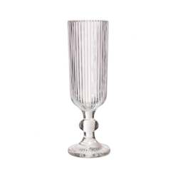 Clear Ribbed Champagne Flute