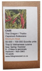 Heirloom Veg Seeds - Chilli - Thai Dragon