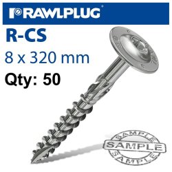 RawlPlug Torx T40 Timber Construction Screw 8.0X320MM X50-BOX