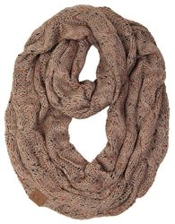 S1-6033-45 Ribbed Confetti Scarf: Taupe