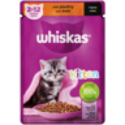Whiskas Kitten Poultry Wet Cat Food In Gravy 85G