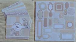The Velvet - Wilson & Maclagan - Scrapbook Paper Pack 160gsm - Beiges - 30cmx30cm 20sheets+tags