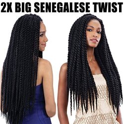 Feibin Synthetic Hair Crochet Braids 24 2x Big Senegalese Twist