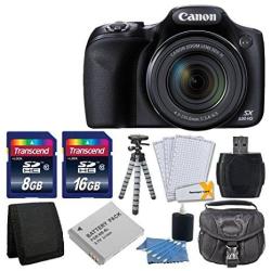Canon Powershot Sx530 Hs Digital Camera With 50x Optical Image Stabilized Zoom With 3-inch Lcd Hd 1080p Video Black + Extra Battery + 24gb Class