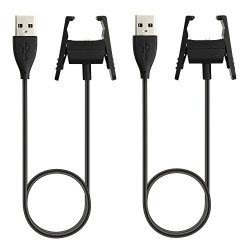 Zacro Fitbit Charge 2 Charger 2PCS Replacement USB Charger Charging Cable For Fitbit Charge 2 With Cable Cradle Dock Adapter For Fitbit Charge 2 1.6 Feet