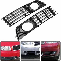 NICK88AM Front Lower Bumper Fog Light Driving Lamp Grill Cover For 2002-2005 Audi A4 B6
