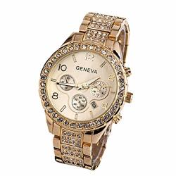 Nihewoo Women Crystal Diamond Watches Analog Quartz Watch Stainless Steel Watch Dial Wrist Watch Waterproof Watch