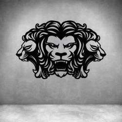 3 Roaring Lions - Grey L 1000 X H 650MM