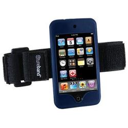 Tuneband Grantwood Technology's Armband Silicone Skin And Screen Protector For Ipod Touch 8GB 16GB 32GB 64GB 2ND And 3RD Generation Navy Blue