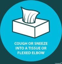 Abs Sign - Cough Or Sneeze Into A Tissue 150 X 150MM