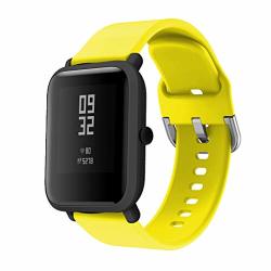 Yukuai Quick Release Sports Soft Silicone Watch Bands For Huami Amazfit Bip Universal Adjustable Sport Strap For Xiaomi Huami Amazfit Bip Youth Watch Women