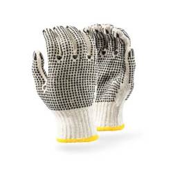 Pioneer Cotton Pvc Polka Double Sided Gloves Enhanced Grip G034