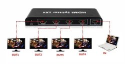 MICROWORLD 1 In 4 Out HDMI 4K Splitter Box