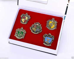 5PCS Set Harry Potter House Pins Hogwarts ravenclaw gryffindor slytherin hufflepuff Badge