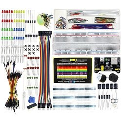 Hesai HS-KIT-003 Upgraded Electronics Fun Kit : Power Supply Module Jumper Wire Precision Potentiometer 830 Tie-points Breadboard For Arduino Raspberry Pi STM32