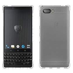 Blackberry KEY2 Case Pushimei Soft Tpu Brushed Anti-fingerprint Full-body Protective Phone Case Cover For Blackberry KEY2 Clear Brushed