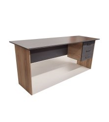 London 3 Drawer Desk 150CM - Storm Grey & Sahara