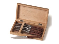 Silver Steak Knives In Wooden Box Set Of 6