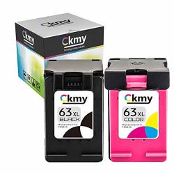 Ckmy Remanufactured Ink Cartridge Replacement For Hp 63 63XL Compatible With Officejet 3830 3833 4650 5255 Deskjet 1112 2132 3630 3632 3634 Envy 4520