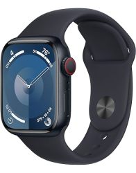 Apple Watch Series 9 Gps + Cellular 41MM Smartwatch With Midnight Aluminum Case With Midnight Sport Band M l. Fitness Tracker Blood Oxygen & Ecg