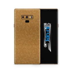 Samsung Galaxy Note 9 Decal Skin: Honeycomb Gold Textured
